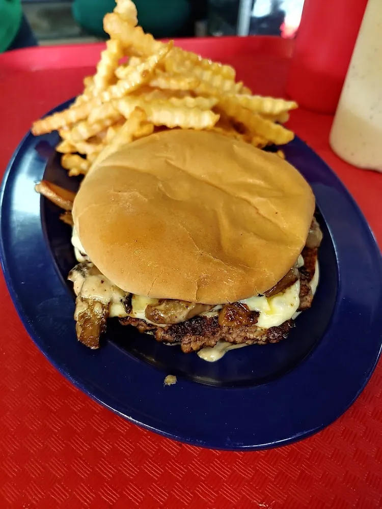 Large Double Mushroom Swiss Burger